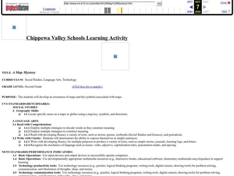 A Map Mystery Lesson Plan