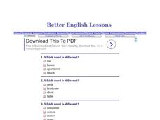 ESL Vocabulary Activity Interactive