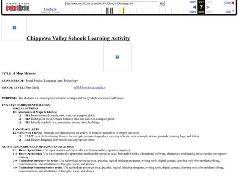 A Map Mystery Lesson Plan