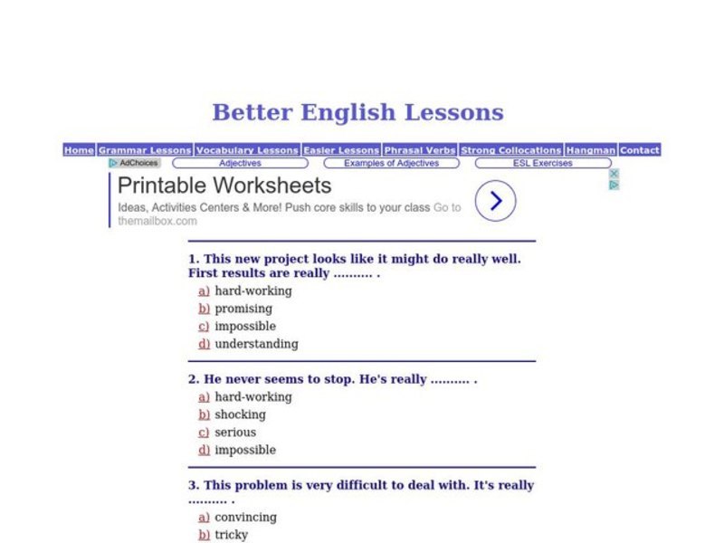 ESL-Adjectives Interactive