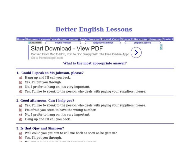 ESL: Answering Questions Interactive