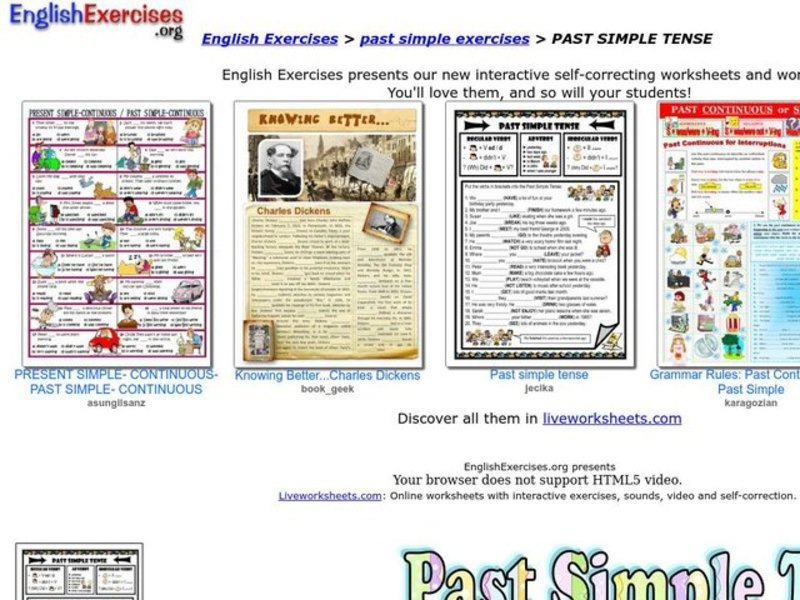 ESL-Past Simple Tense Interactive