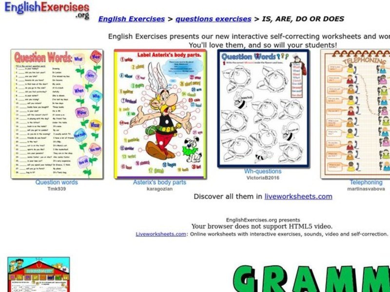 ESL: Do or Does? Interactive