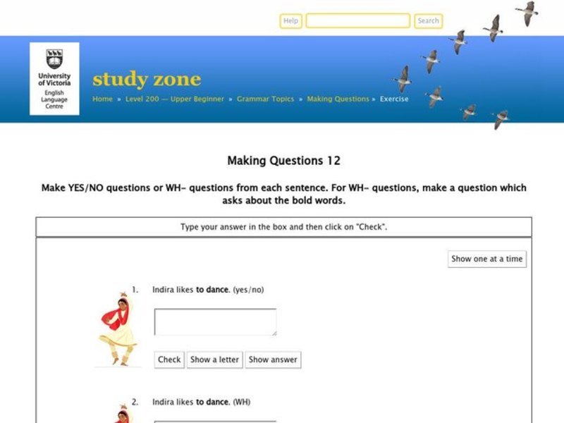 ESL: Making Questions Interactive