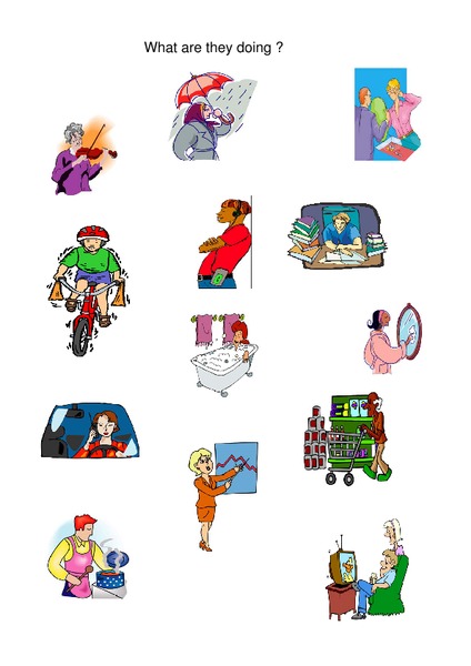 ESL: What Are They Doing? Worksheet