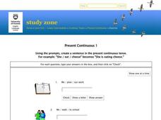 ESL: Present Continuous Tense Worksheet