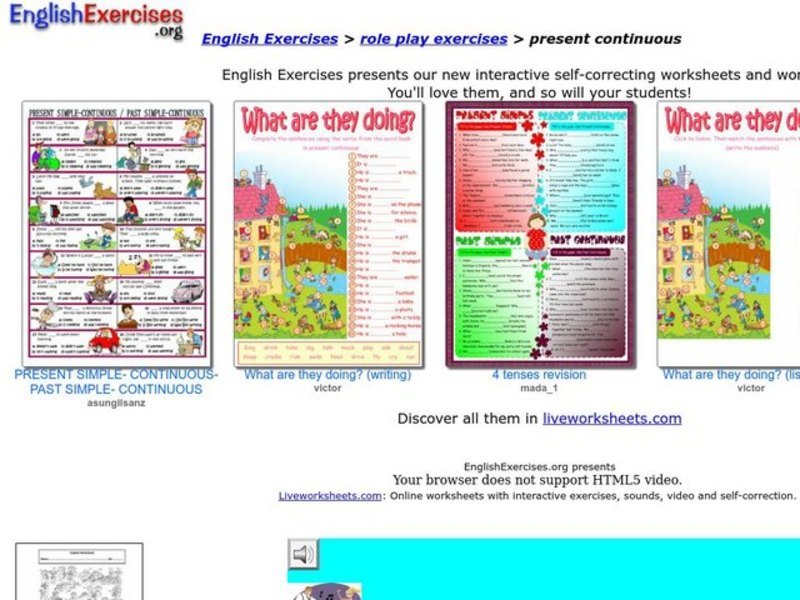 ESL: Present Continuous Interactive