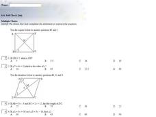 Rhombi and Squares Multiple Choice Interactive