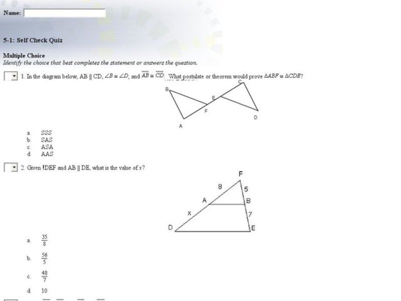 Using Proportions Self Check Quiz Interactive