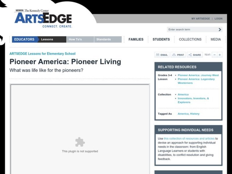 Pioneer America: Pioneer Living Lesson Plan