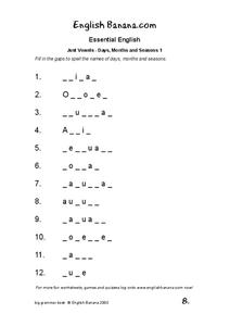 Essential English Worksheet