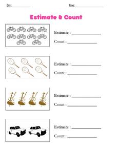 Estimate and Count Worksheet