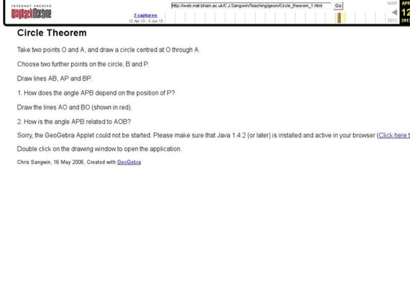 Circle Theorem Interactive