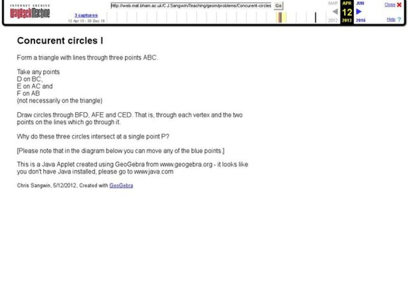 Concurent Circles I Interactive