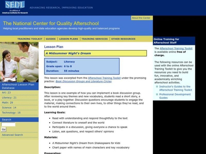 A Midsummer Night's Dream Lesson Plan