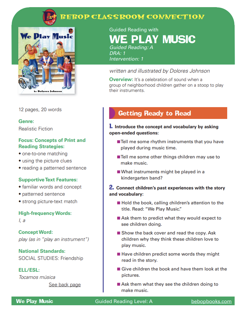 We Play Music Lesson Plan