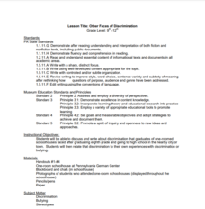 Other Faces of Discrimination Lesson Plan