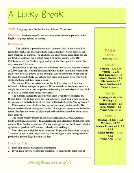 A Lucky Break Lesson Plan