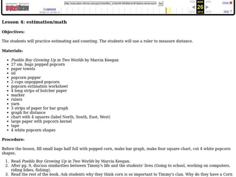 ESTIMATION Lesson Plan