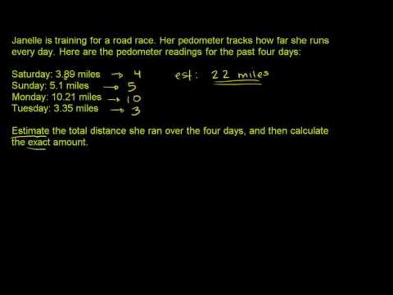 Estimation with Decimals Instructional Video