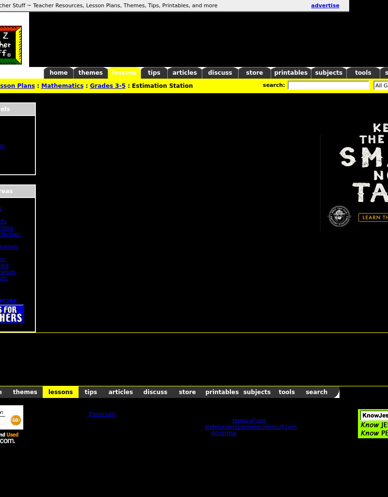 Estimation Station Lesson Plan