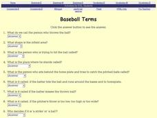 Baseball Terms Interactive