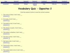 ESL Vocabulary Quiz-Opposites 2 Interactive