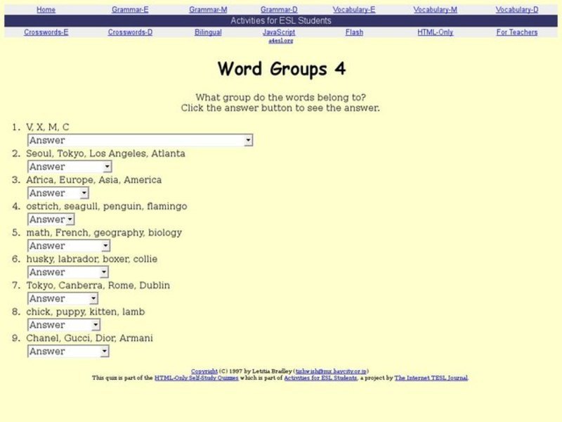 Word Groups 4 Interactive