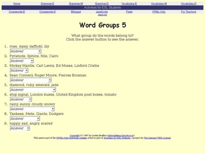 Word Groups 5 Interactive