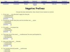 Negative Prefixes Interactive