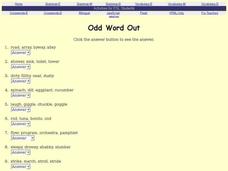 Odd Word Out Interactive
