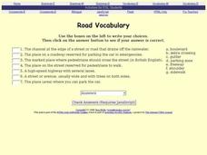 Road Vocabulary Interactive