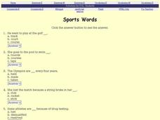 ESL: Sports Words Interactive