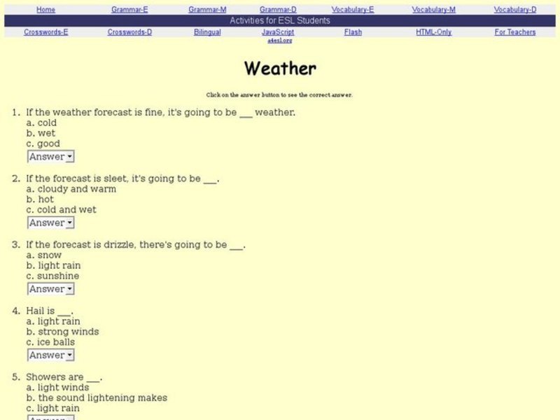 ESL: Weather Interactive
