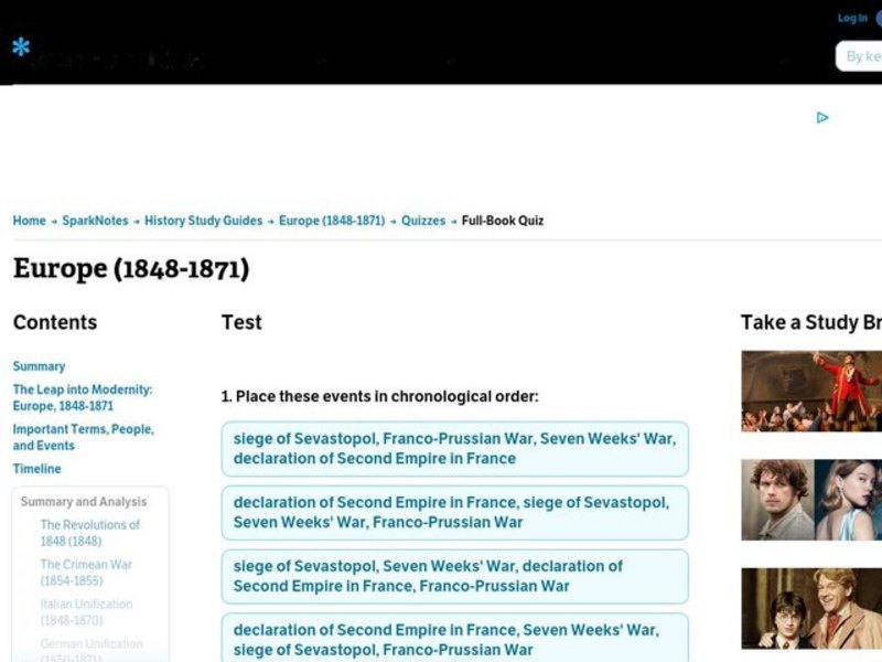 Europe (1848-1871) Interactive