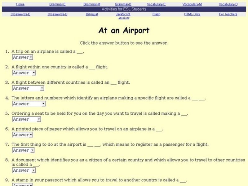 At an Airport Interactive