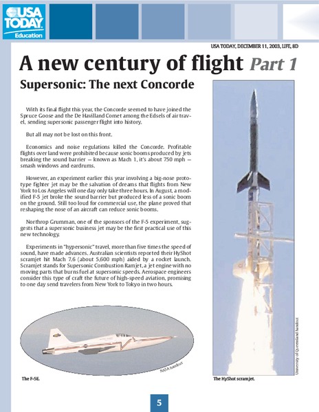 A New Century Of Flight Lesson Plan
