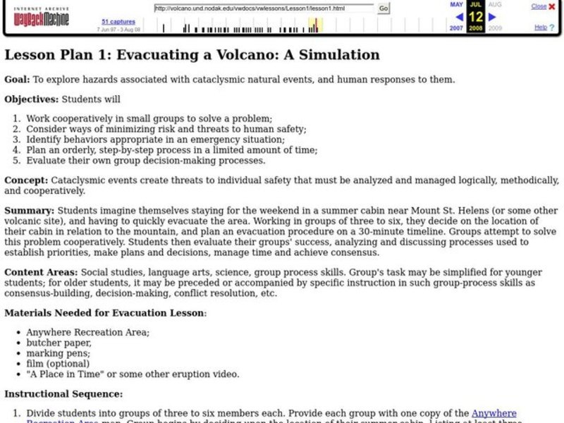 Evacuating a Volcano: A Simulation Lesson Plan