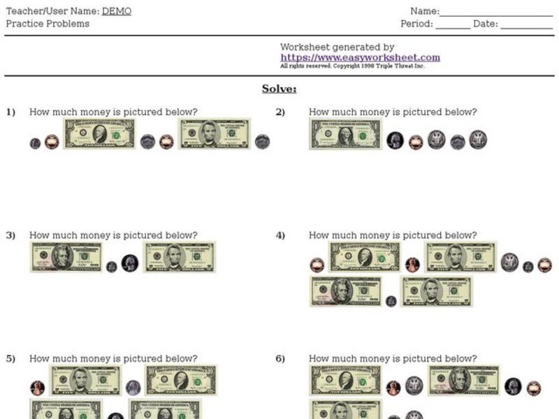 Math Money Interactive
