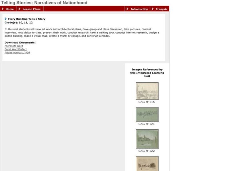 Every Building Tells a Story Lesson Plan