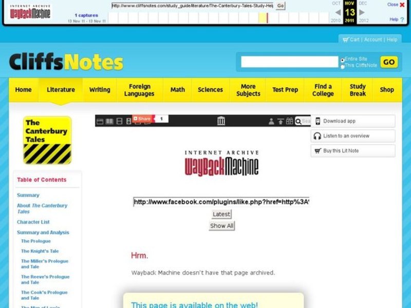 Cliff Notes for The Canterbury Tales:  Essay Questions Interactive