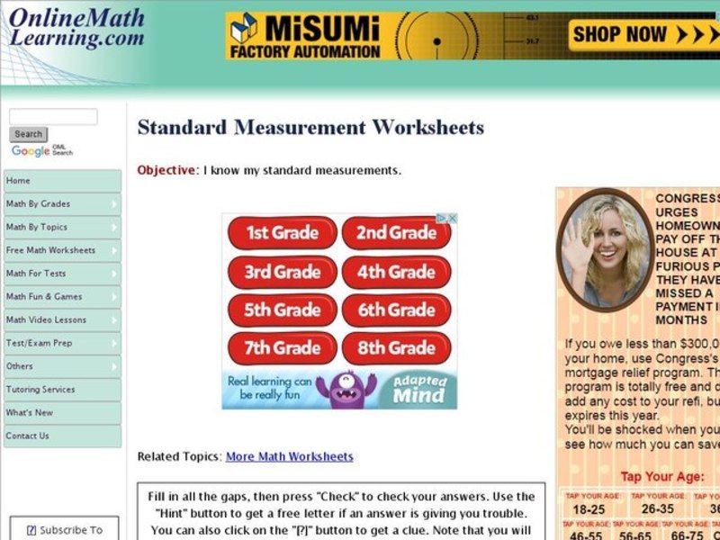 Standard Measurements Interactive