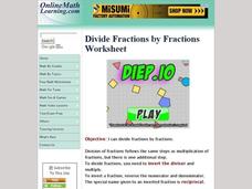 Divide Fractions by Fractions Interactive