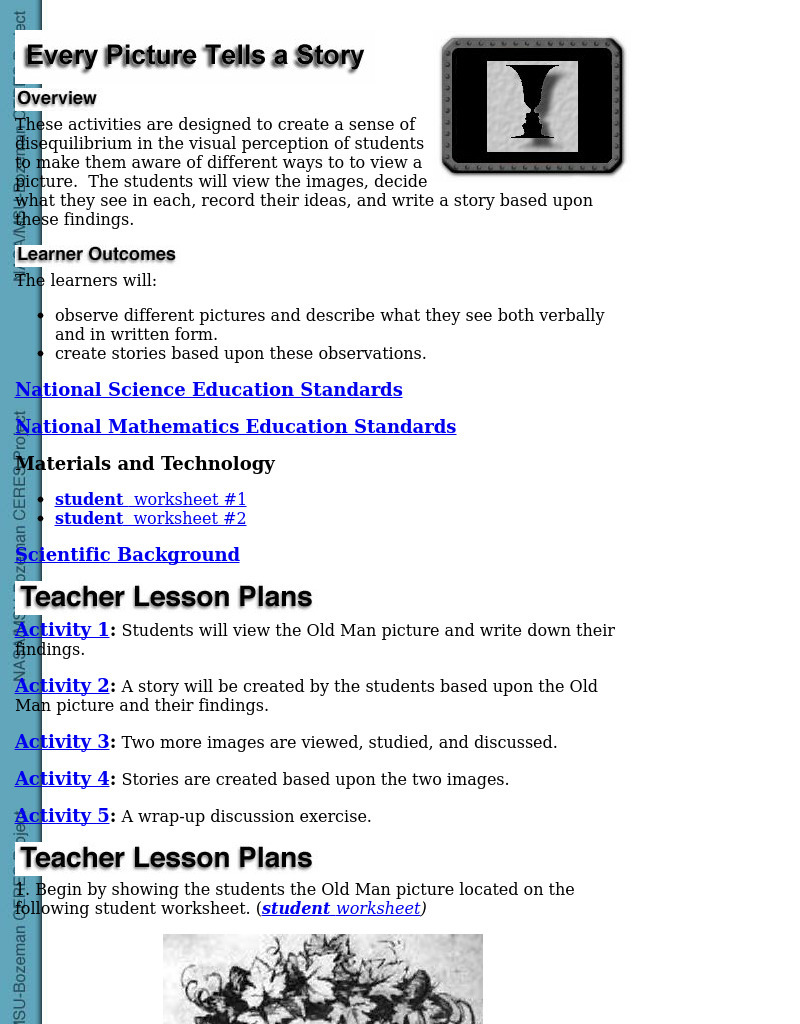 Every Picture Tells A Story Lesson Plan