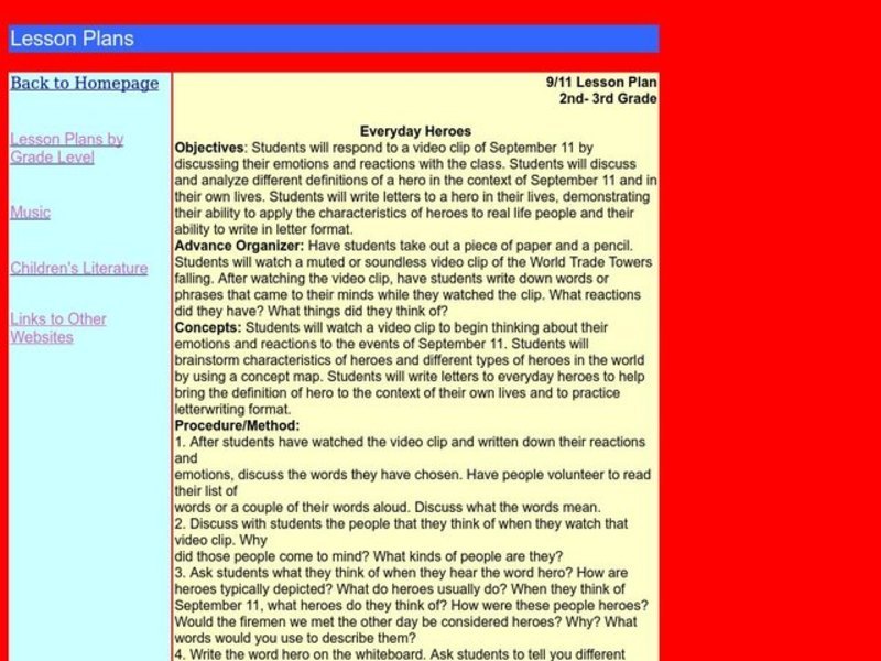 Everyday Heroes Lesson Plan