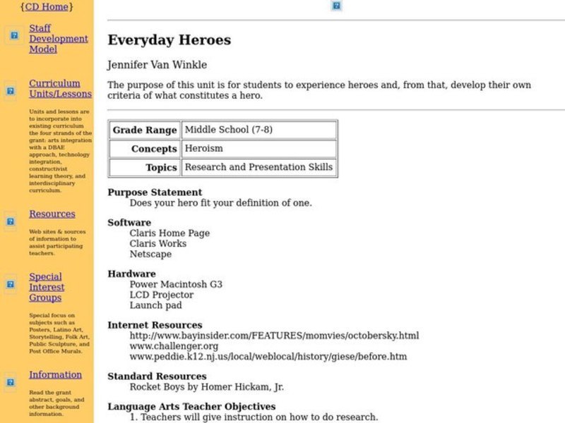 Everyday Heroes Lesson Plan