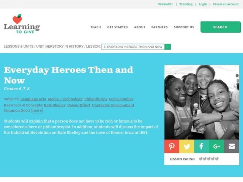 Everyday Heroes Then and Now Lesson Plan