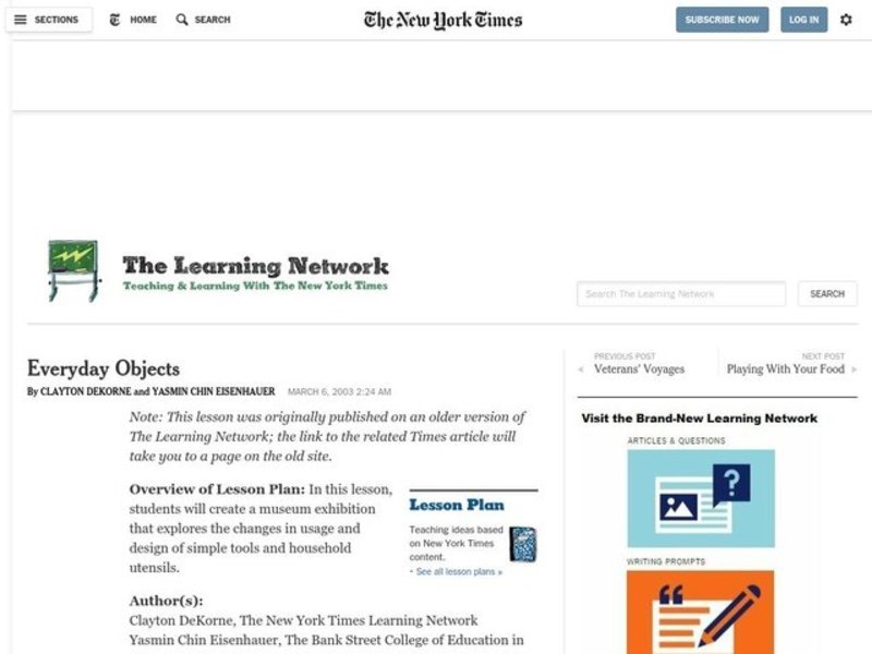 Everyday Objects Lesson Plan