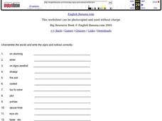 Everyday Signs And Notices Worksheet