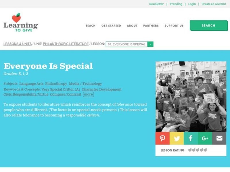 Everyone Is Special Lesson Plan